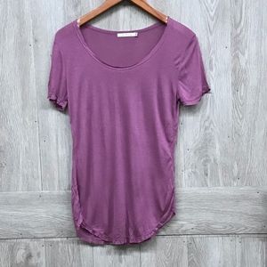 Heart Hips Raw Edge T-shirt Purple BB734